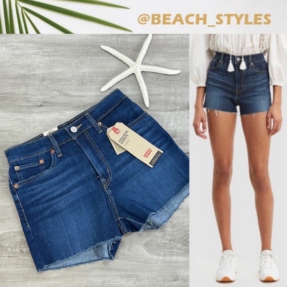 🔆 Levi’s 🔆 HIGH RISE
SLIM THROUGH HIP Jean shorts - Picture 1 of 9